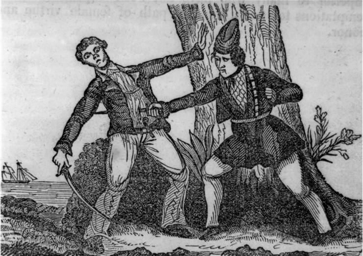 Picture Of Female Pirate Mary Read Killing Her Antagonist